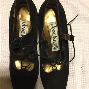 Anne Klein black lace up shoes